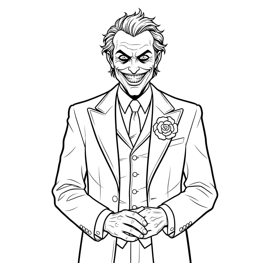 Joker i dress fargelegging