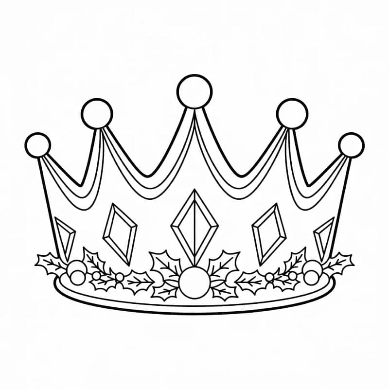 Julekronebilde fargelegging