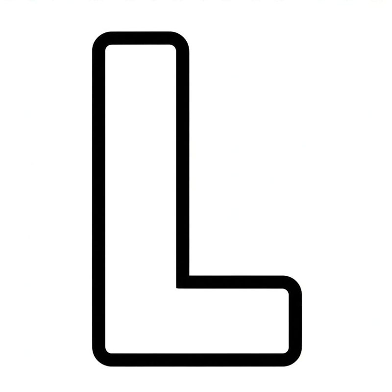 Klassisk bokstav L fargelegging