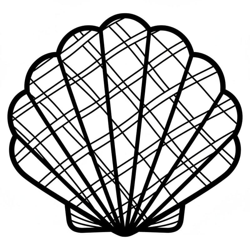 Kryssede skjell fargelegging