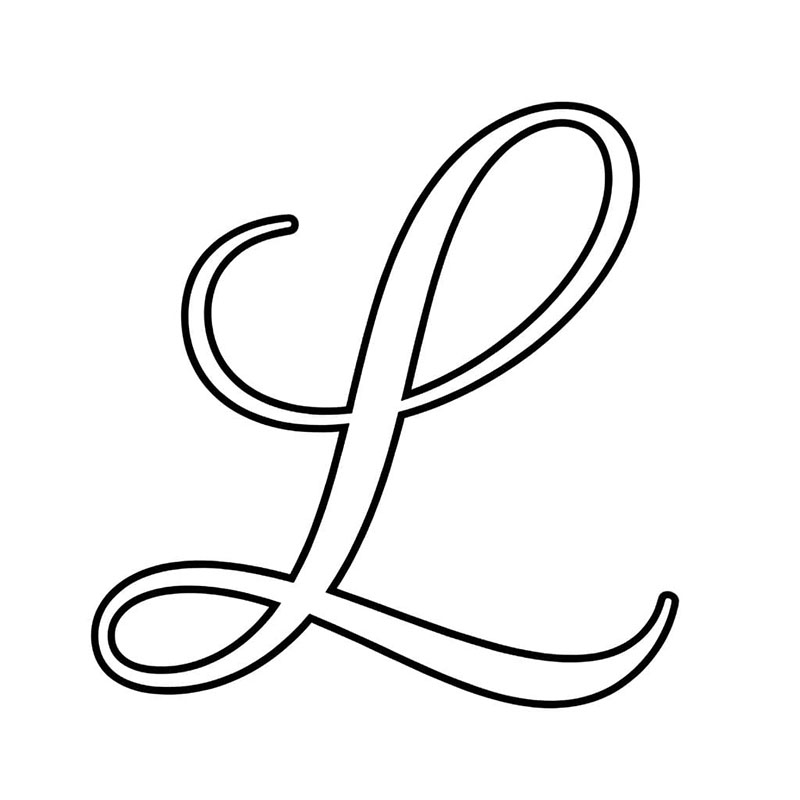 Kursiv med bokstav L fargelegging