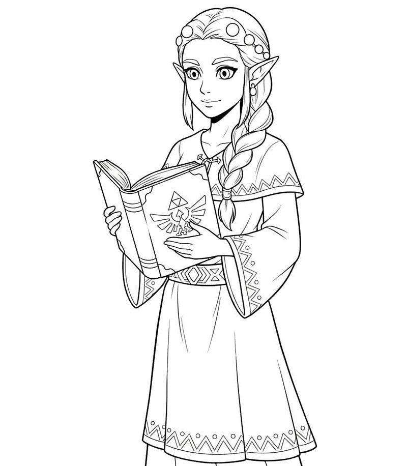 Lærd Zelda bilde fargelegging