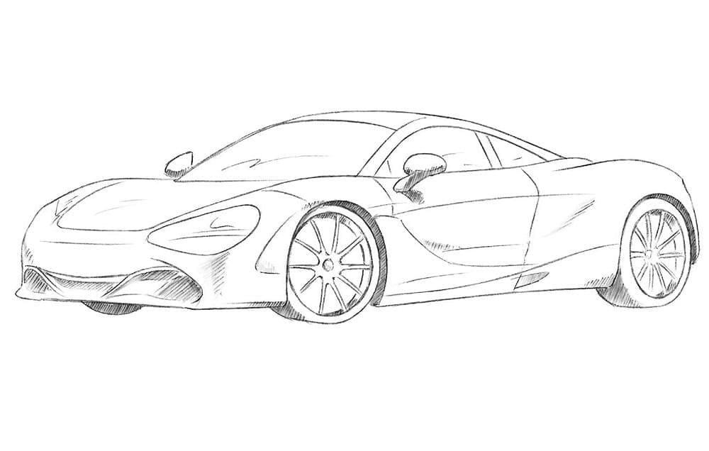 McLaren gratis skisse fargelegging