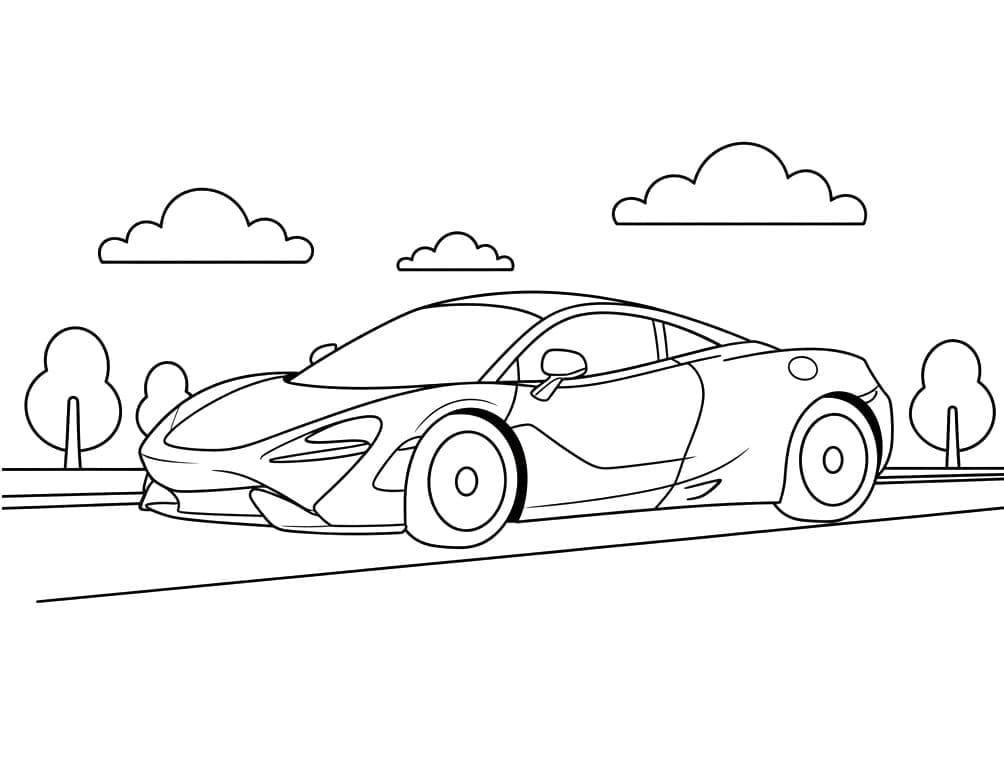 McLaren og skyer fargelegging