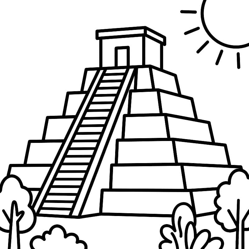 Mexico pyramiden fargelegging