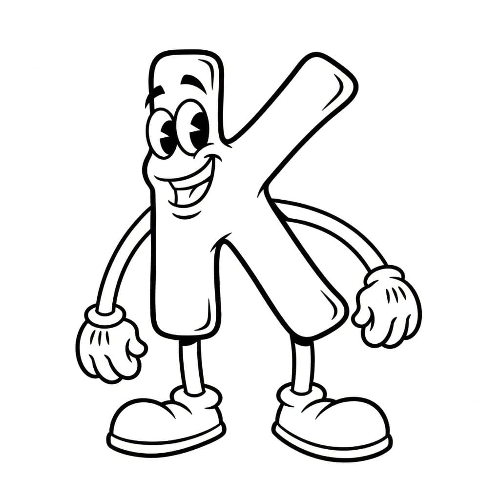 Morsom Bokstaven K fargelegging