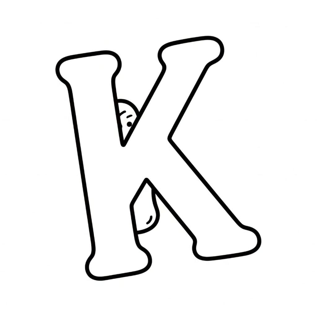 Myk Bokstaven K fargelegging