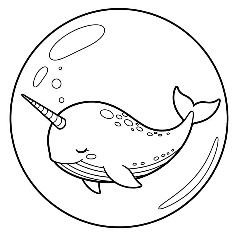 Narhval sover fargelegging