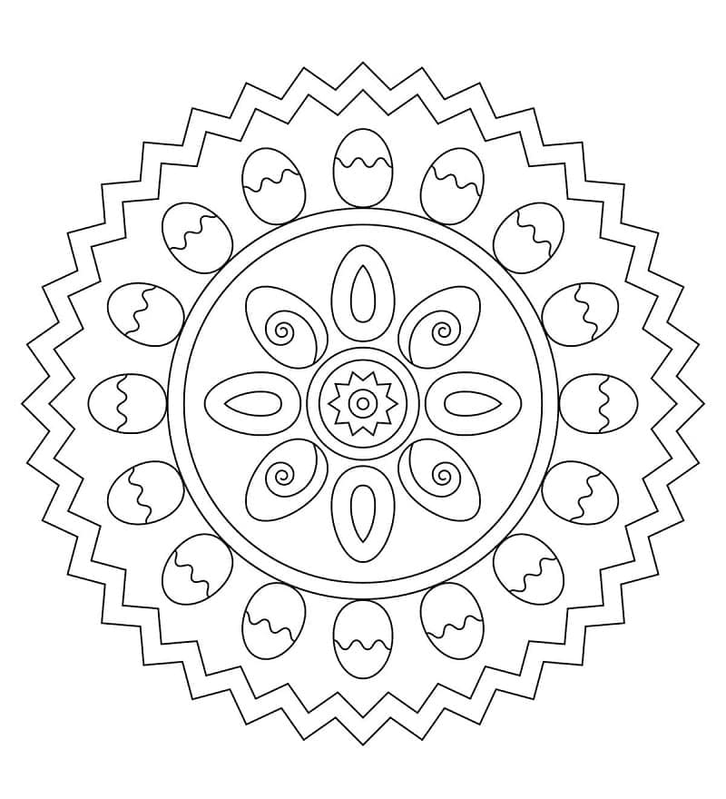 Påske Mandala Fargelegging