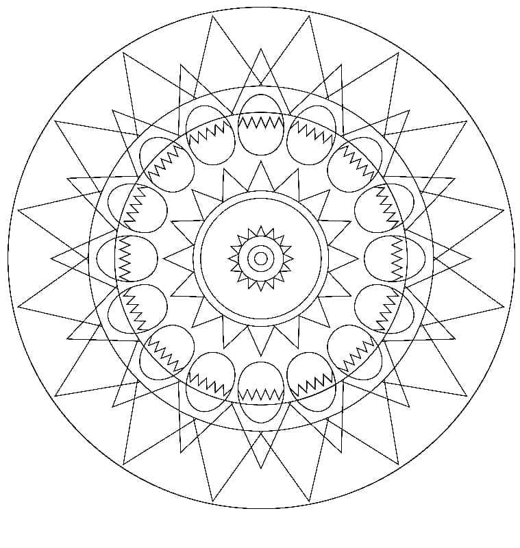 Påskemandalabilde fargelegging