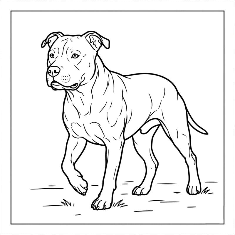 Pitbull går fargelegging