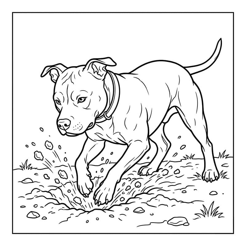 Pitbull graver fargelegging