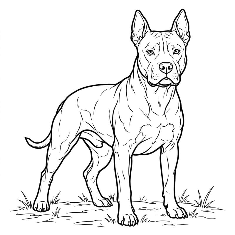 Pitbull vokter fargelegging