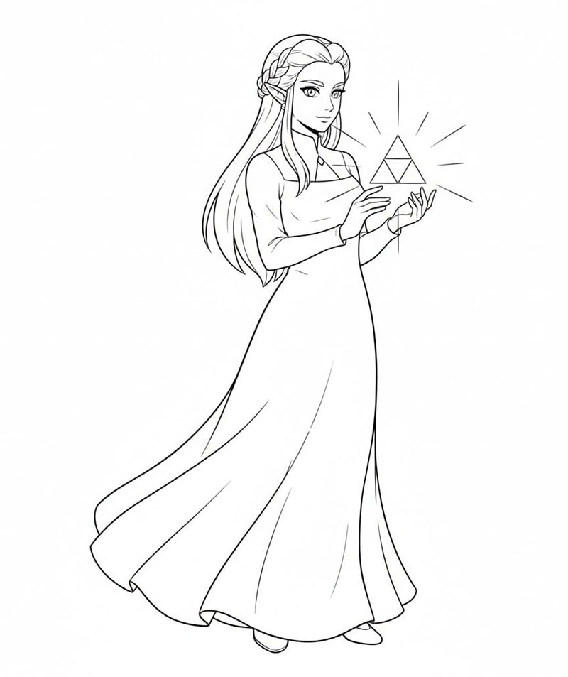 Prinsesse Zelda fargelegging