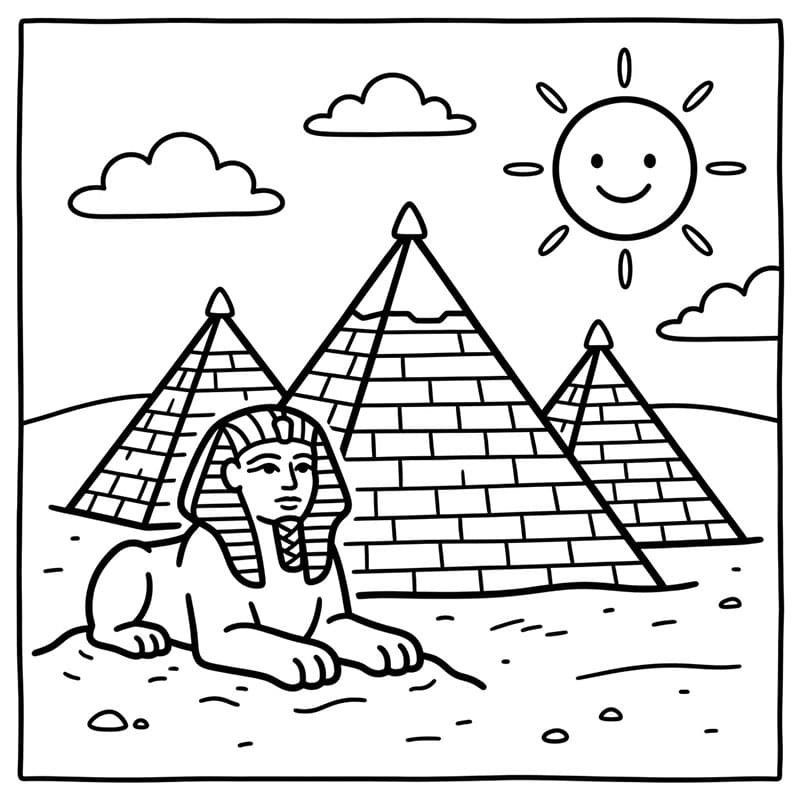 Pyramide enkel fargelegging