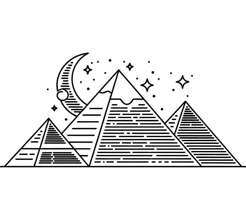 Pyramide nattehimmel fargelegging