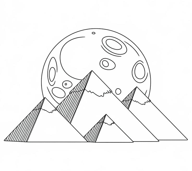 Pyramide og man fargelegging