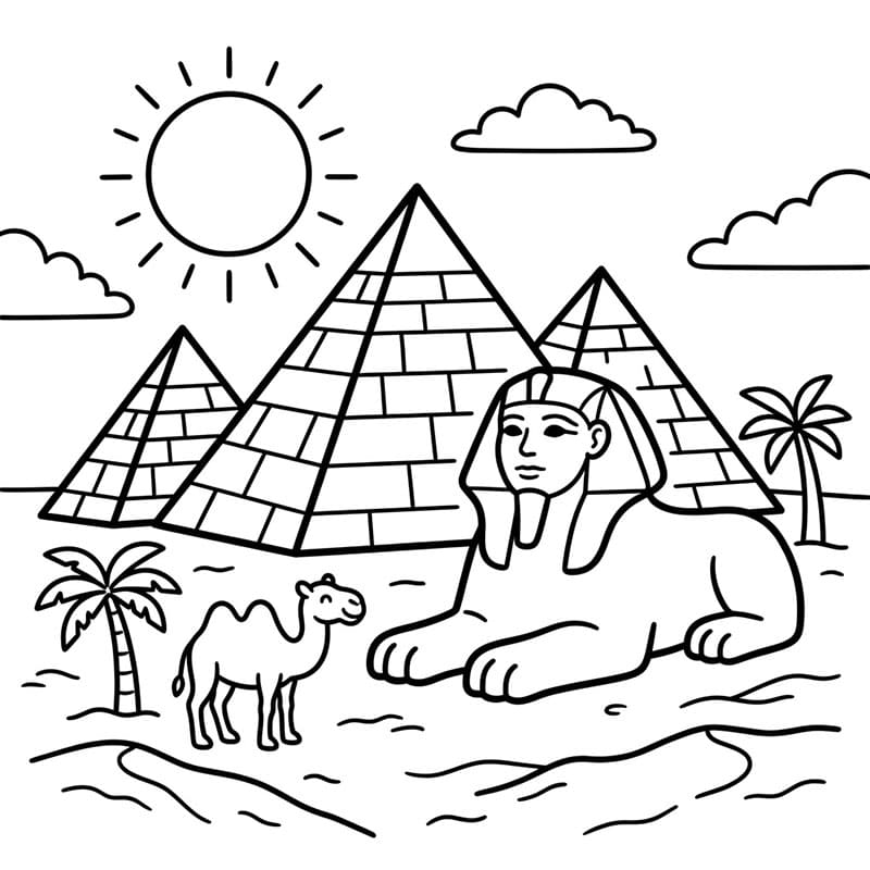 Pyramideutskrift fargelegging