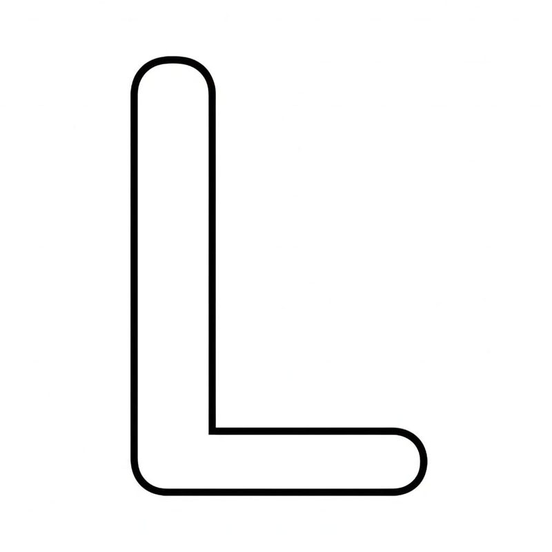 Ren bokstav L fargelegging