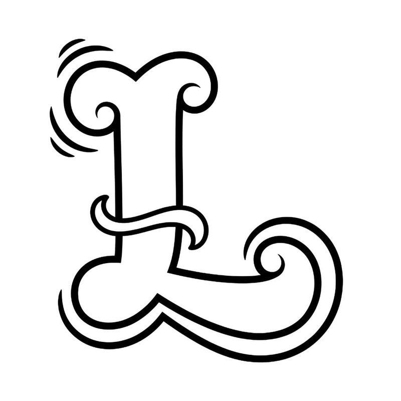 Bokstaven L Fargelegging