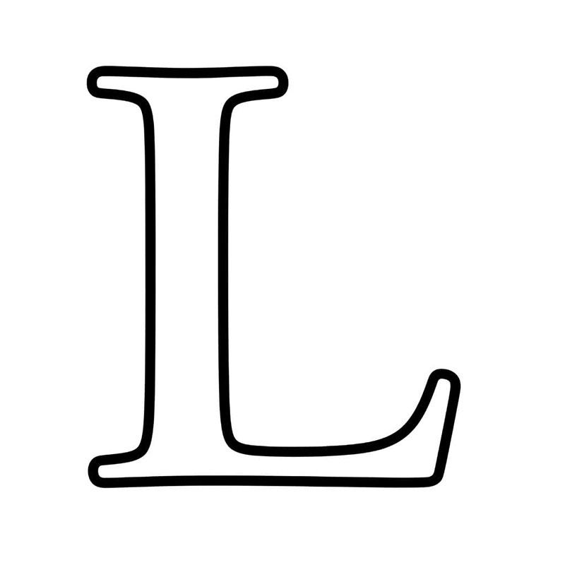 Serif med bokstav L fargelegging
