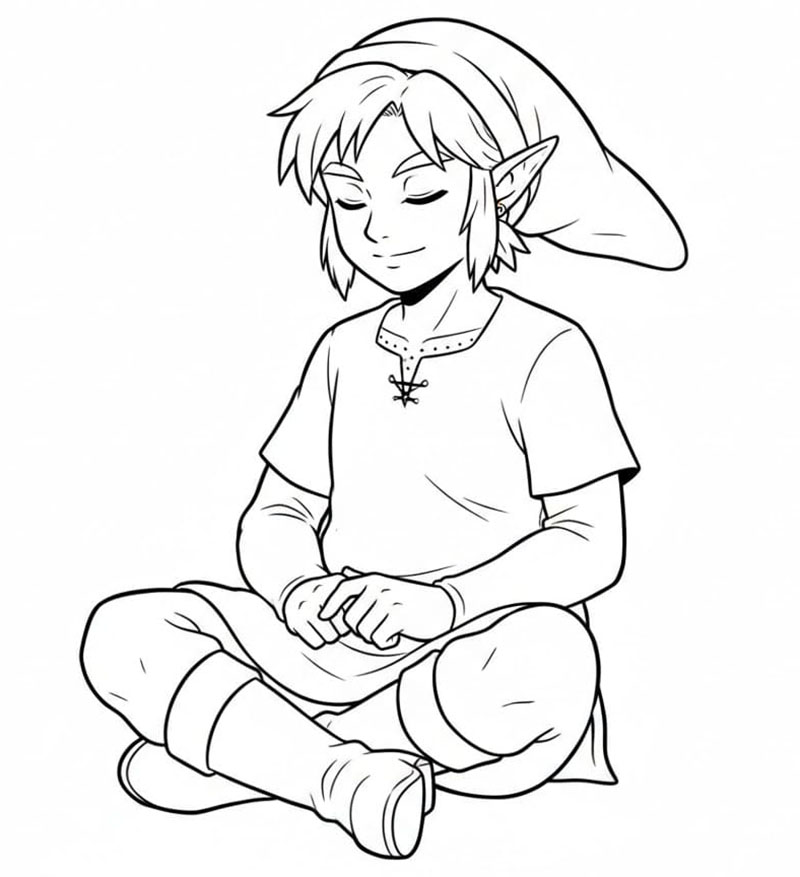 Sittende Link fargelegging