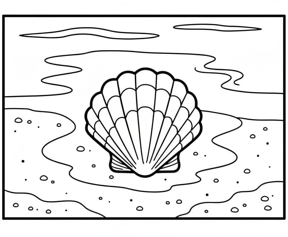 Skjell i vannet fargelegging