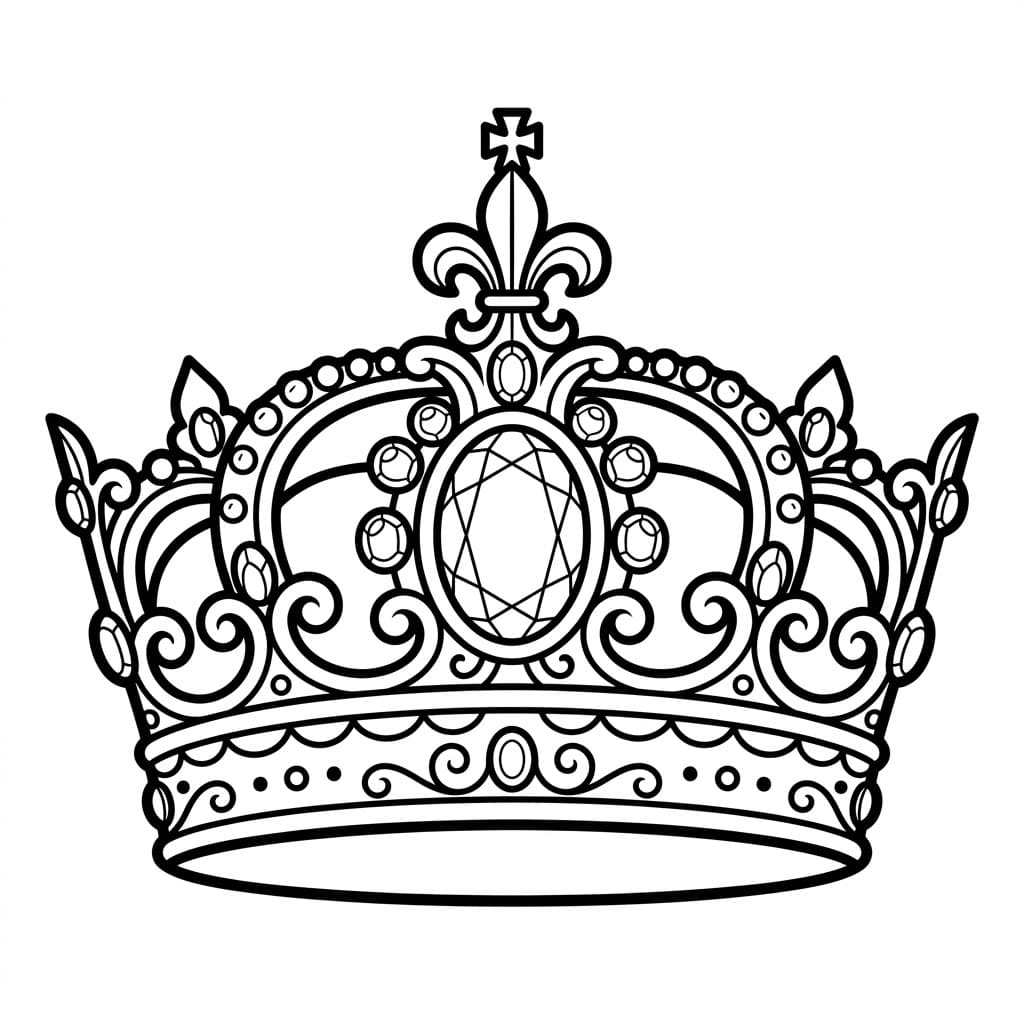 Smykkekrone fargelegging