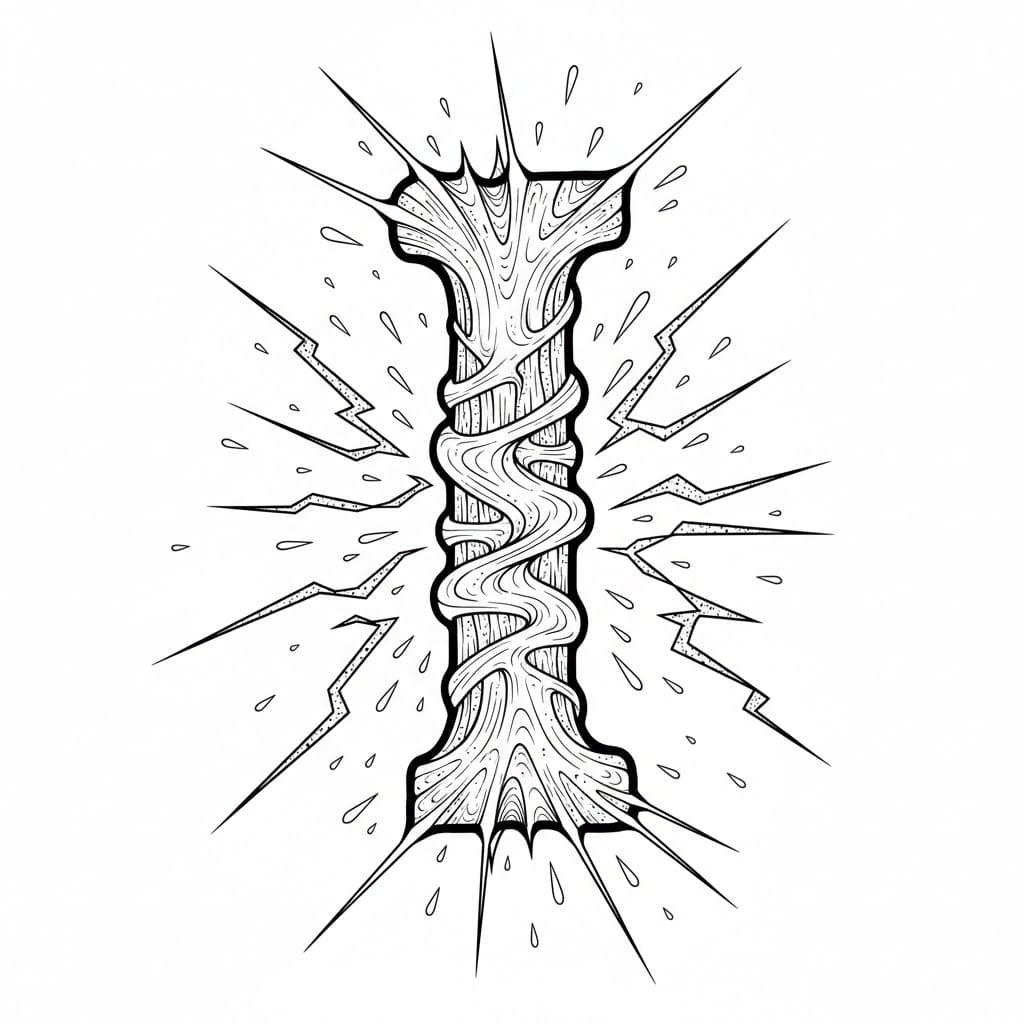 Spennende bokstav I fargelegging