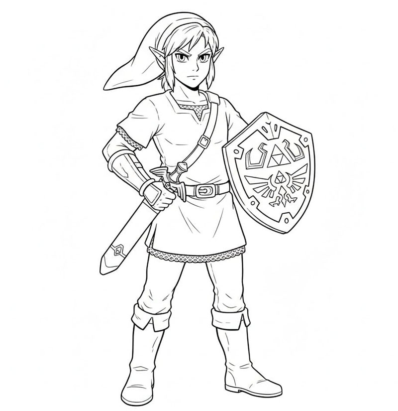 Stående link fargelegging