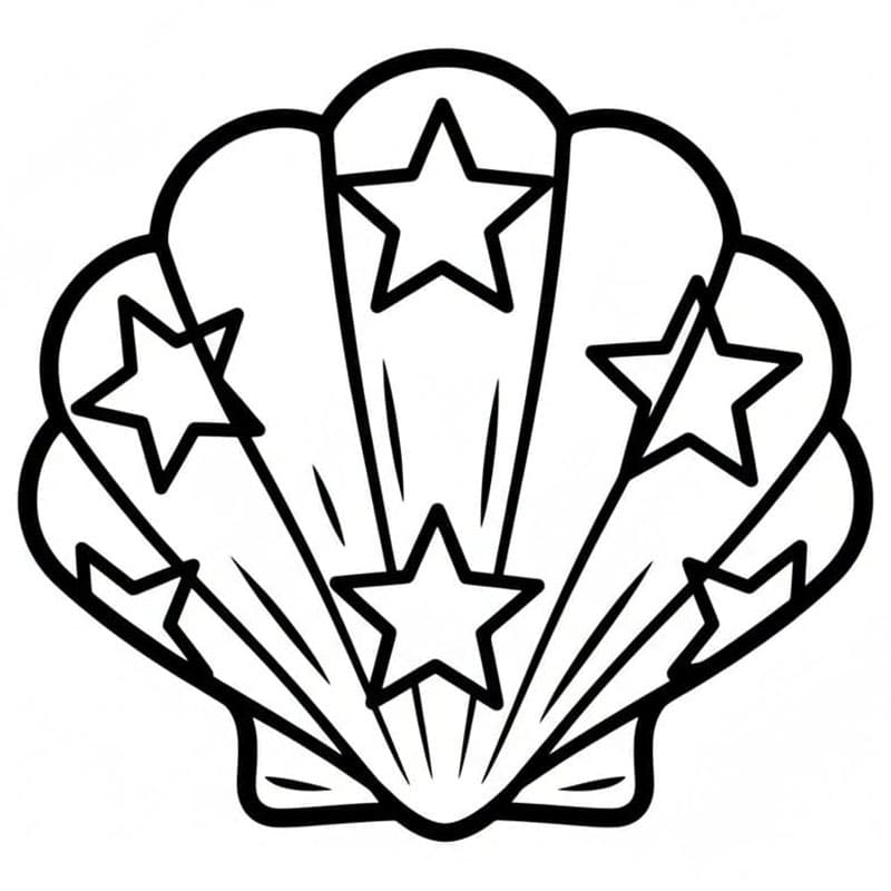 Stjerneformet skall fargelegging