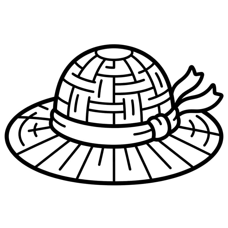 Stråhatt fargelegging