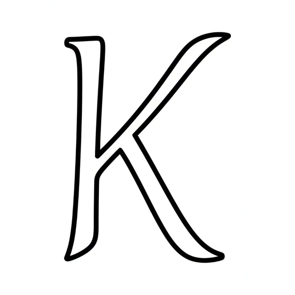 Student Bokstaven K fargelegging