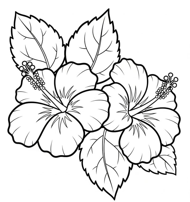 To hibiskuser fargelegging