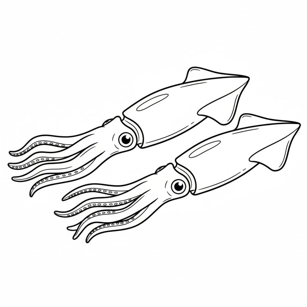 To svømmende akkarer fargelegging