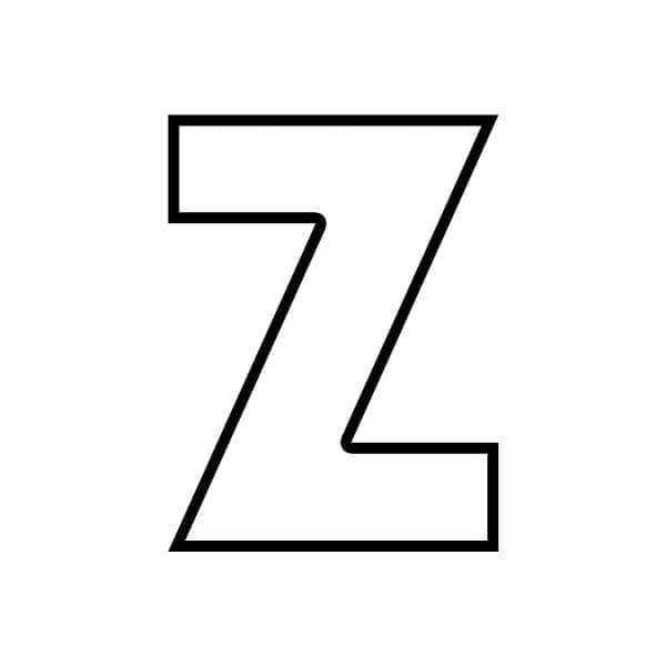 Uppercase Letter Z fargelegging