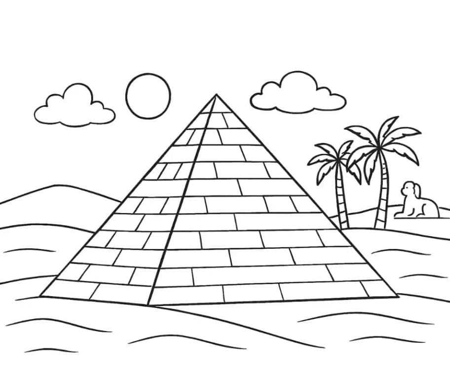 Utrolig pyramide fargelegging