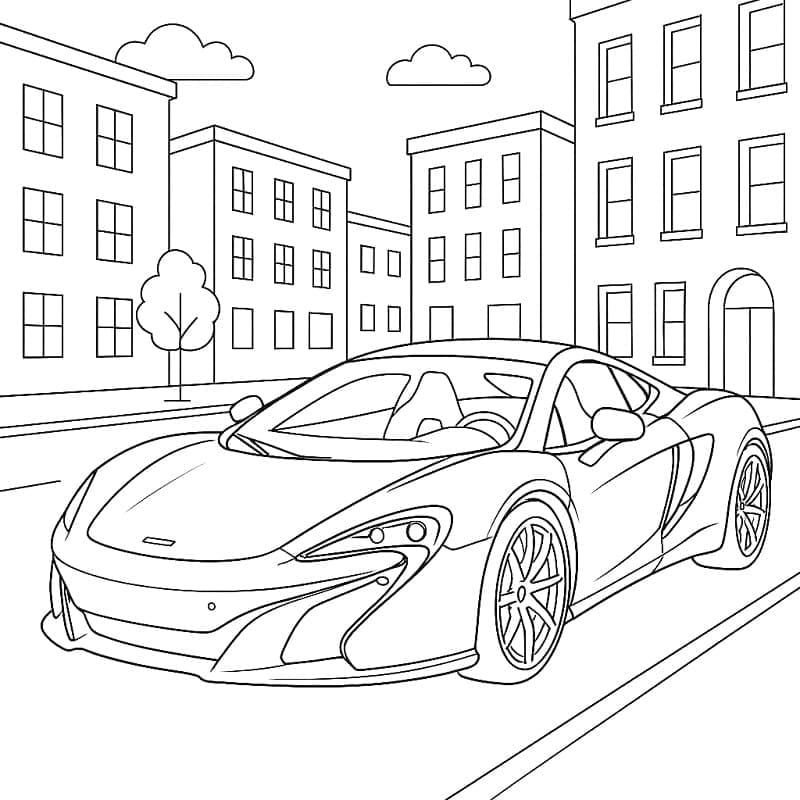 Utskrivbare McLaren biler for barn fargelegging