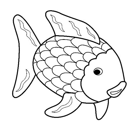 Vanlig Regnbuefisken fargelegging