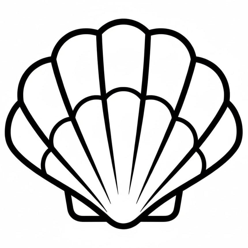 Vifteformet skall fargelegging