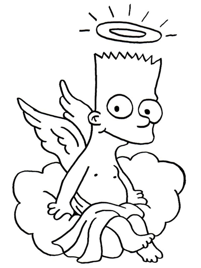 Bart Simpson i The Simpsons fargelegging