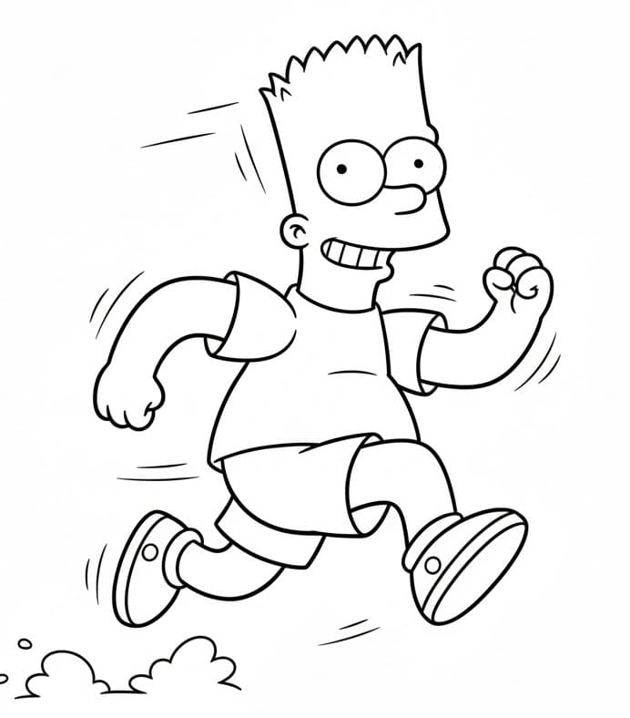 Bart Simpson Fargelegging