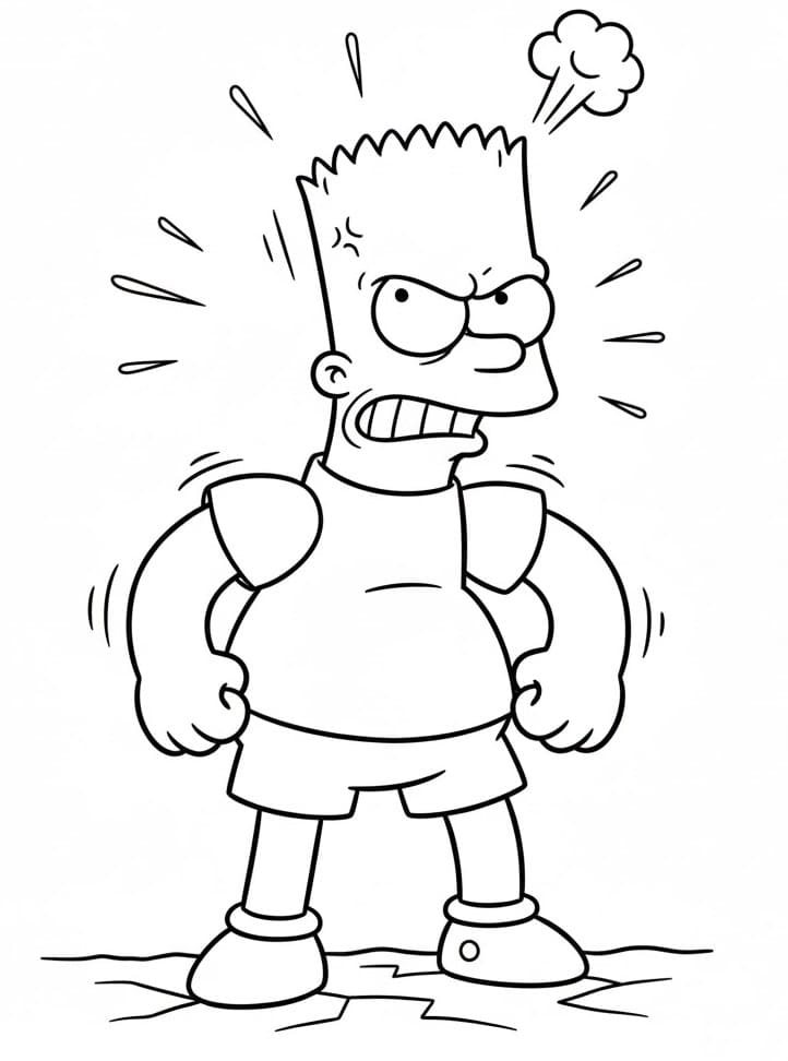 Bart Simpson sint fargelegging