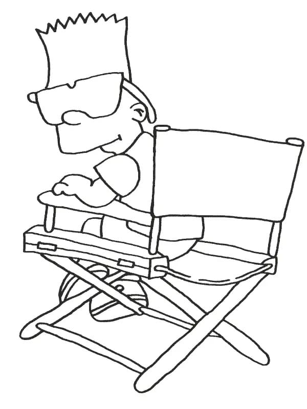 Bart Simpson snill fargelegging