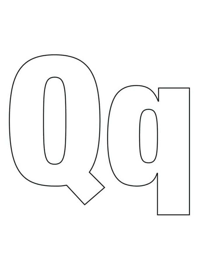 Basis bokstav Q fargelegging