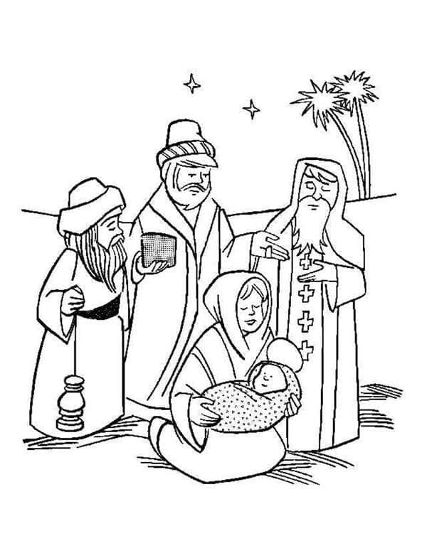 Bilde av Jesusbarnet fargelegging