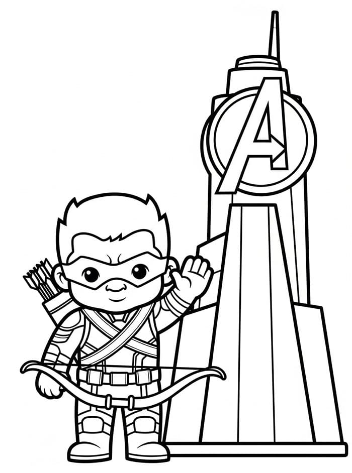 Chibi stil Hawkeye fargelegging