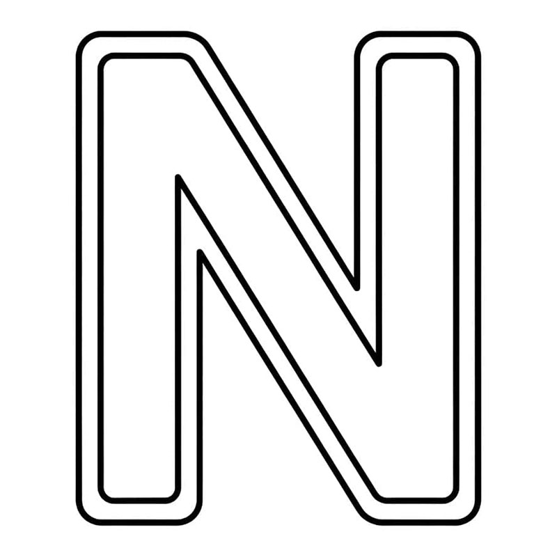 Dobbel linje for bokstaven N fargelegging