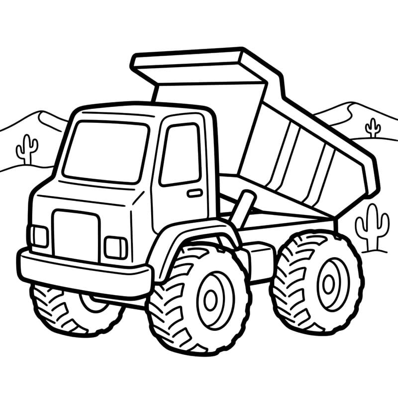 Dumper i bakke fargelegging