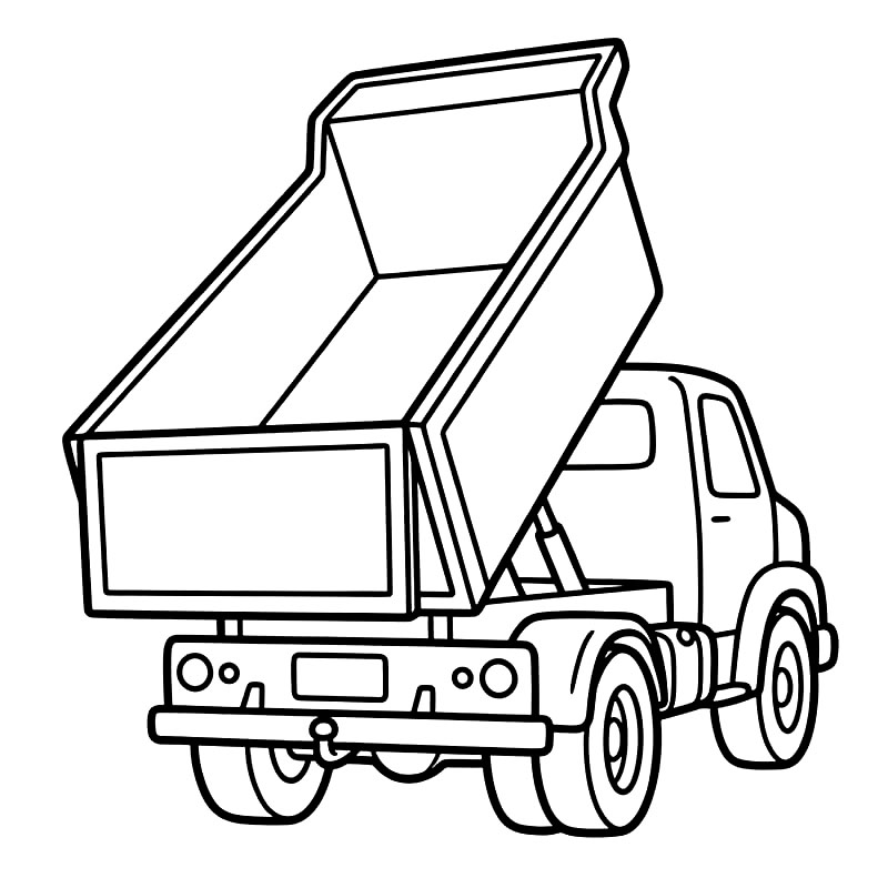 Dumper med tomt hevet plan fargelegging
